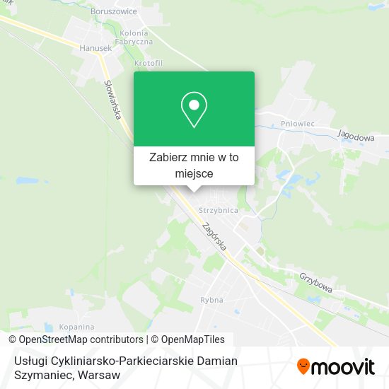 Mapa Usługi Cykliniarsko-Parkieciarskie Damian Szymaniec