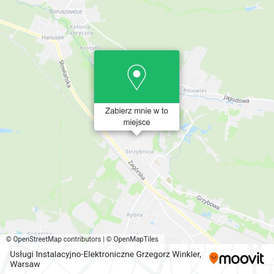 Mapa Usługi Instalacyjno-Elektroniczne Grzegorz Winkler