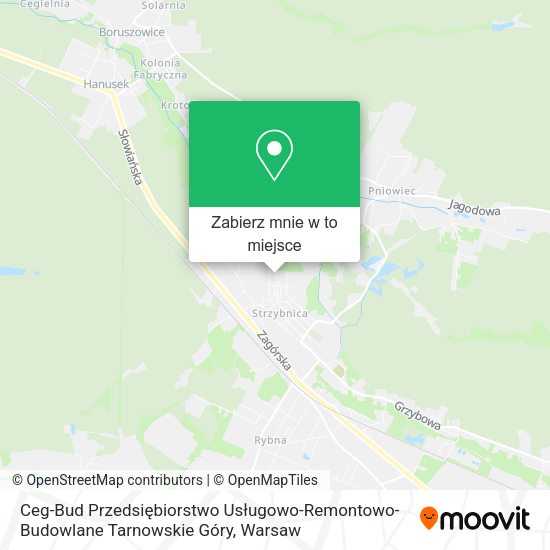 Mapa Ceg-Bud Przedsiębiorstwo Usługowo-Remontowo-Budowlane Tarnowskie Góry