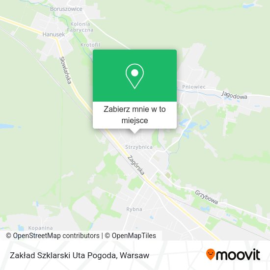 Mapa Zakład Szklarski Uta Pogoda