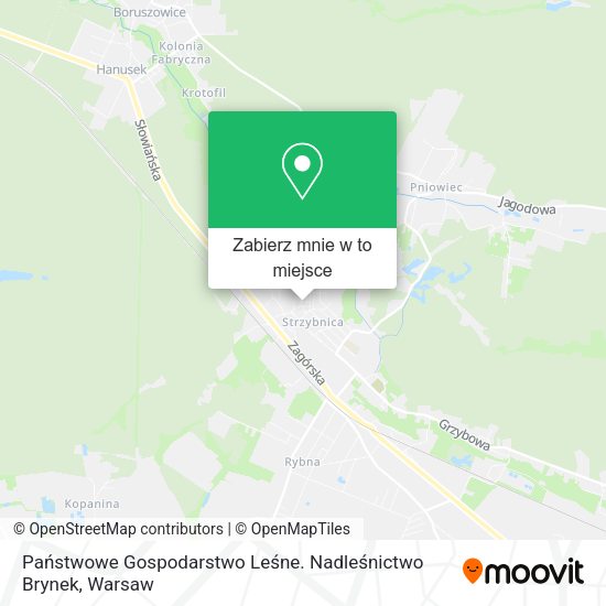 Mapa Państwowe Gospodarstwo Leśne. Nadleśnictwo Brynek