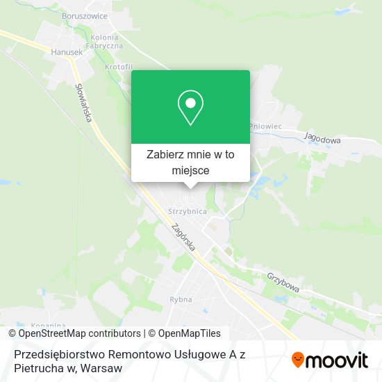 Mapa Przedsiębiorstwo Remontowo Usługowe A z Pietrucha w