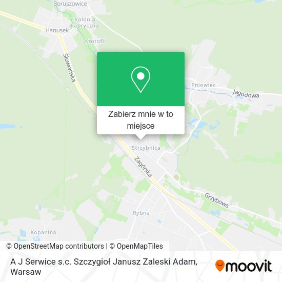 Mapa A J Serwice s.c. Szczygioł Janusz Zaleski Adam