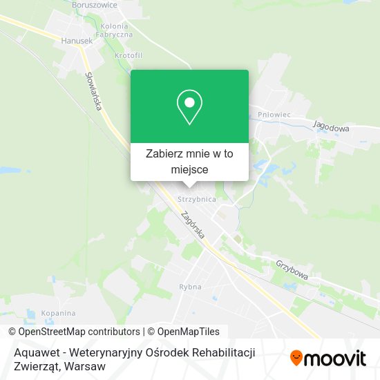 Mapa Aquawet - Weterynaryjny Ośrodek Rehabilitacji Zwierząt