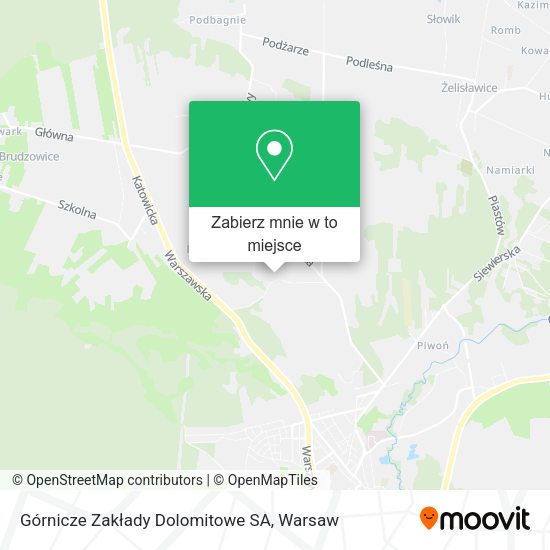 Mapa Górnicze Zakłady Dolomitowe SA