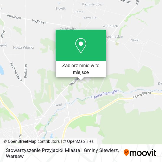 Mapa Stowarzyszenie Przyjaciół Miasta i Gminy Siewierz