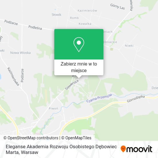 Mapa Eleganse Akademia Rozwoju Osobistego Dębowiec Marta