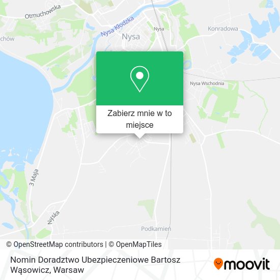 Mapa Nomin Doradztwo Ubezpieczeniowe Bartosz Wąsowicz