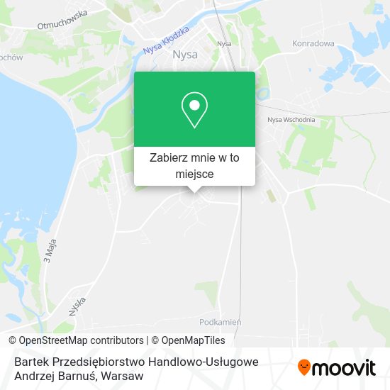 Mapa Bartek Przedsiębiorstwo Handlowo-Usługowe Andrzej Barnuś