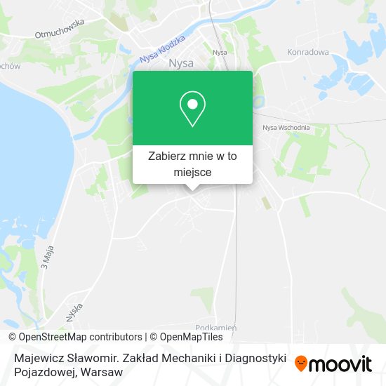 Mapa Majewicz Sławomir. Zakład Mechaniki i Diagnostyki Pojazdowej