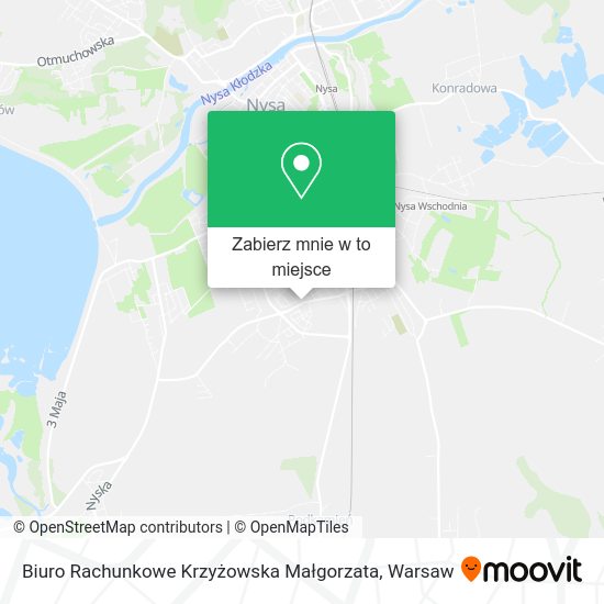 Mapa Biuro Rachunkowe Krzyżowska Małgorzata