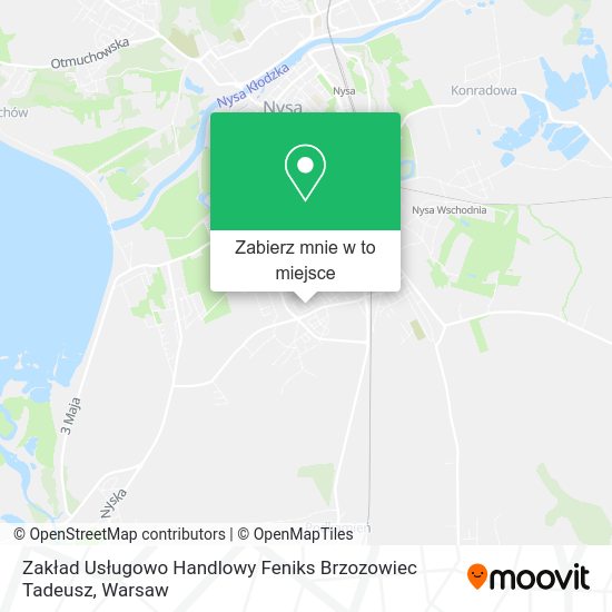 Mapa Zakład Usługowo Handlowy Feniks Brzozowiec Tadeusz