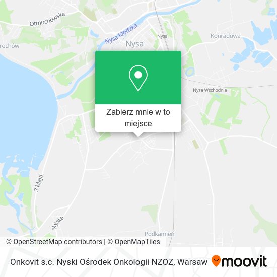 Mapa Onkovit s.c. Nyski Ośrodek Onkologii NZOZ