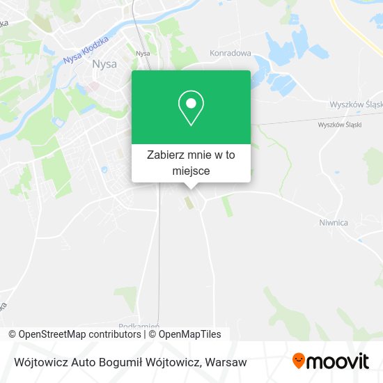 Mapa Wójtowicz Auto Bogumił Wójtowicz