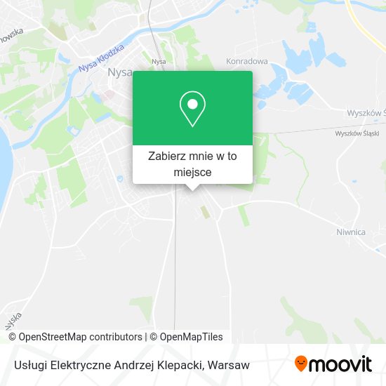 Mapa Usługi Elektryczne Andrzej Klepacki