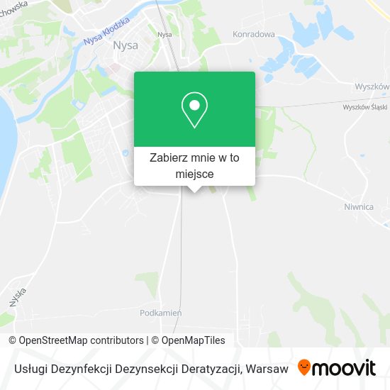 Mapa Usługi Dezynfekcji Dezynsekcji Deratyzacji