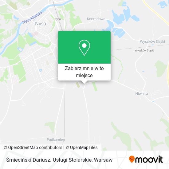 Mapa Śmieciński Dariusz. Usługi Stolarskie