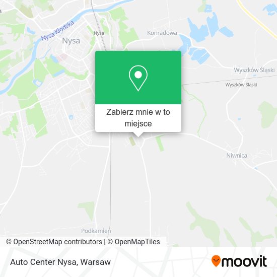 Mapa Auto Center Nysa