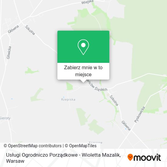 Mapa Usługi Ogrodniczo Porządkowe - Wioletta Mazalik