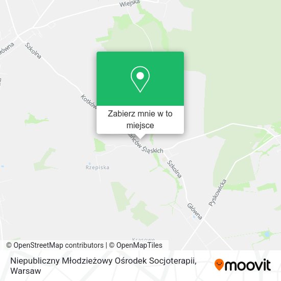 Mapa Niepubliczny Młodzieżowy Ośrodek Socjoterapii