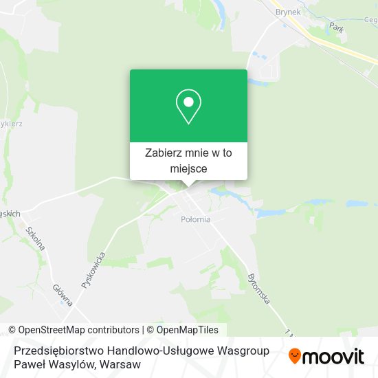 Mapa Przedsiębiorstwo Handlowo-Usługowe Wasgroup Paweł Wasylów