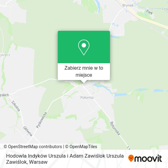 Mapa Hodowla Indyków Urszula i Adam Zawiślok Urszula Zawiślok