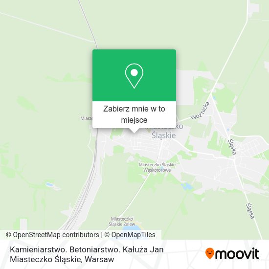 Mapa Kamieniarstwo. Betoniarstwo. Kałuża Jan Miasteczko Śląskie