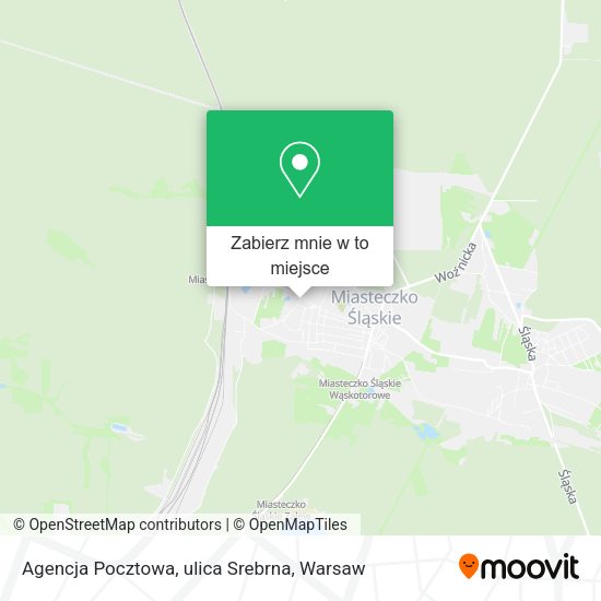 Mapa Agencja Pocztowa, ulica Srebrna