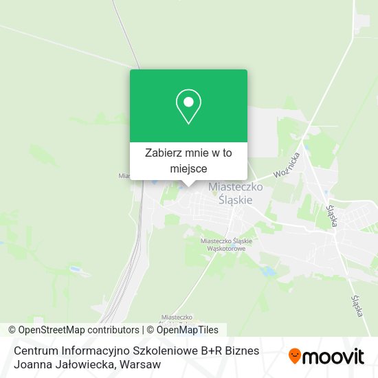 Mapa Centrum Informacyjno Szkoleniowe B+R Biznes Joanna Jałowiecka