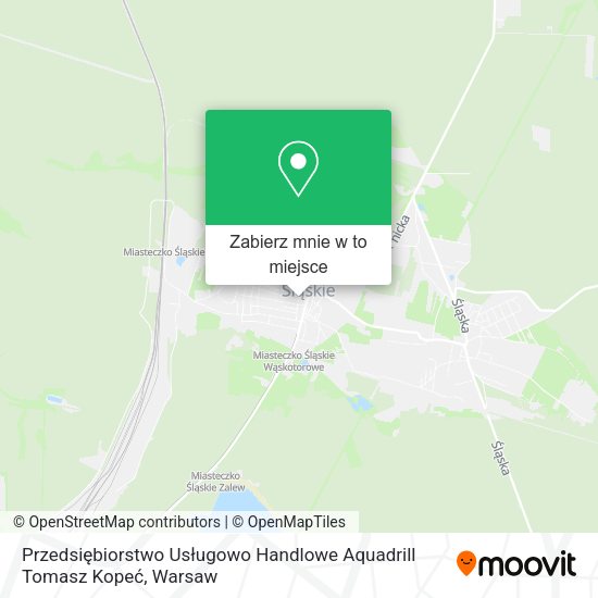 Mapa Przedsiębiorstwo Usługowo Handlowe Aquadrill Tomasz Kopeć