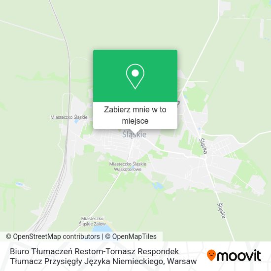 Mapa Biuro Tłumaczeń Restom-Tomasz Respondek Tłumacz Przysięgły Języka Niemieckiego