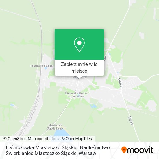 Mapa Leśniczówka Miasteczko Śląskie. Nadleśnictwo Świerklaniec Miasteczko Śląskie