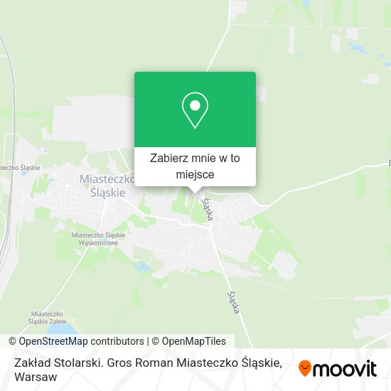 Mapa Zakład Stolarski. Gros Roman Miasteczko Śląskie