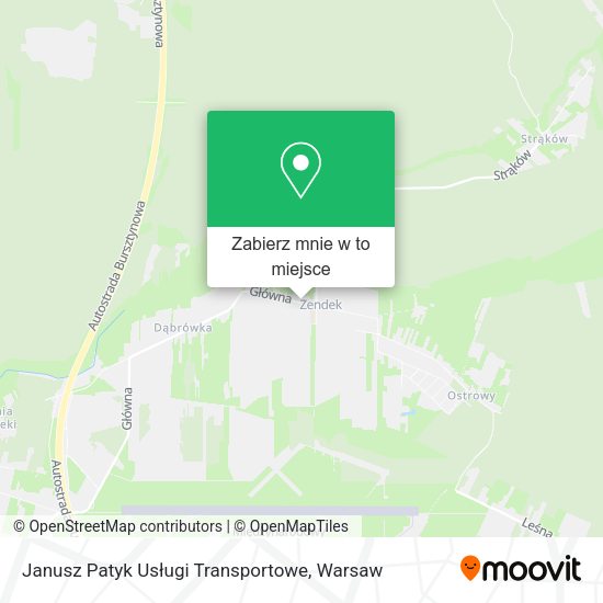 Mapa Janusz Patyk Usługi Transportowe