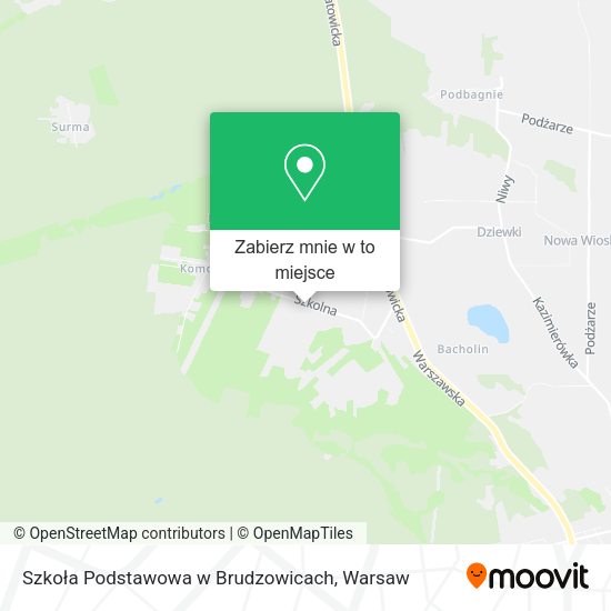 Mapa Szkoła Podstawowa w Brudzowicach