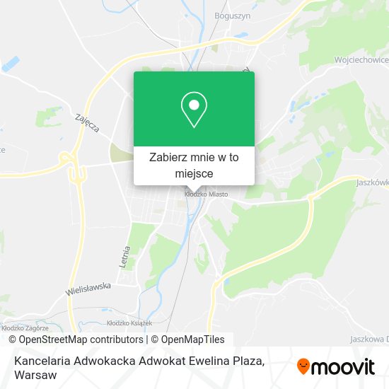 Mapa Kancelaria Adwokacka Adwokat Ewelina Plaza