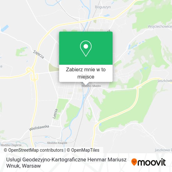 Mapa Usługi Geodezyjno-Kartograficzne Henmar Mariusz Wnuk