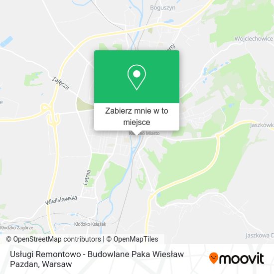 Mapa Usługi Remontowo - Budowlane Paka Wiesław Pazdan