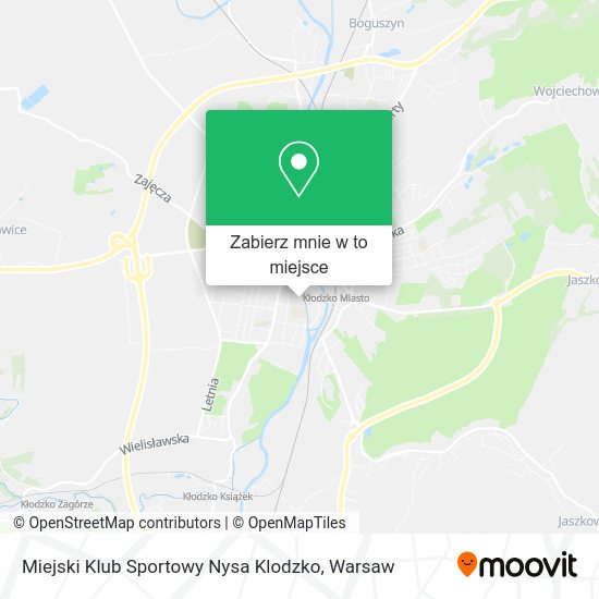 Mapa Miejski Klub Sportowy Nysa Klodzko