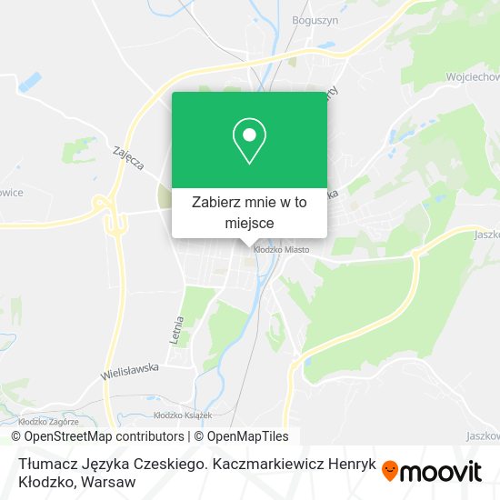 Mapa Tłumacz Języka Czeskiego. Kaczmarkiewicz Henryk Kłodzko