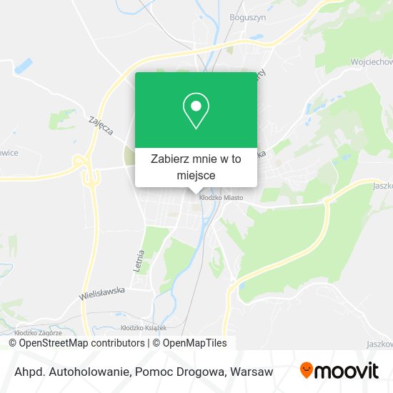 Mapa Ahpd. Autoholowanie, Pomoc Drogowa