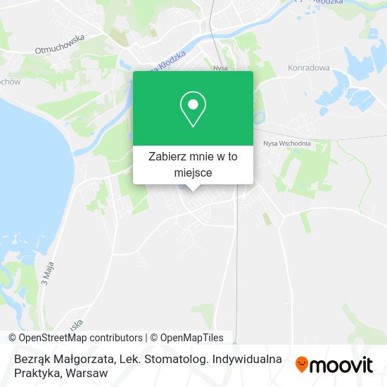 Mapa Bezrąk Małgorzata, Lek. Stomatolog. Indywidualna Praktyka