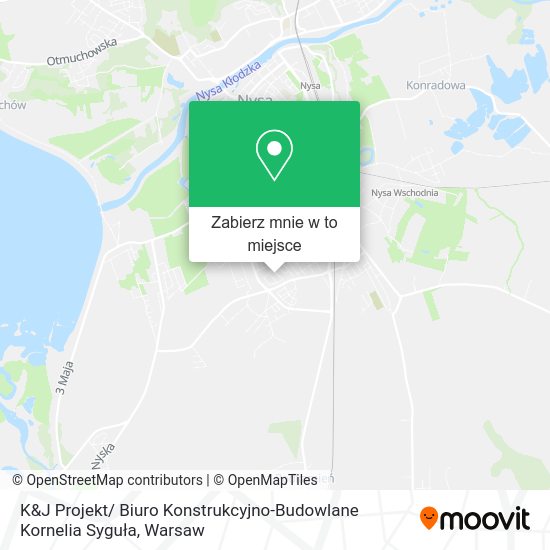 Mapa K&J Projekt/ Biuro Konstrukcyjno-Budowlane Kornelia Syguła