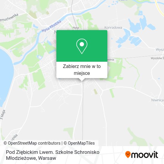 Mapa Pod Ziębickim Lwem. Szkolne Schronisko Młodzieżowe