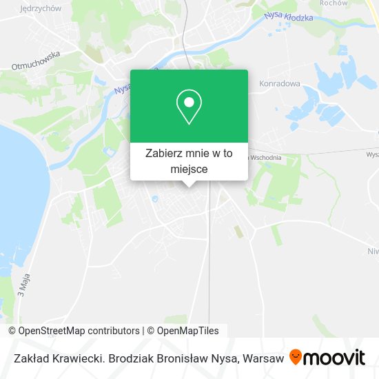 Mapa Zakład Krawiecki. Brodziak Bronisław Nysa