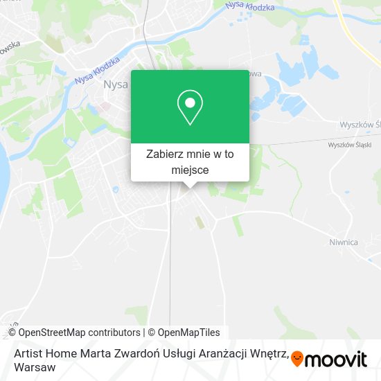 Mapa Artist Home Marta Zwardoń Usługi Aranżacji Wnętrz