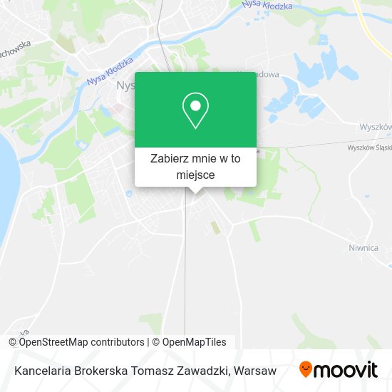 Mapa Kancelaria Brokerska Tomasz Zawadzki