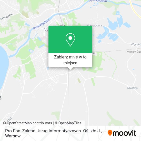 Mapa Pro-Fox. Zakład Usług Informatycznych. Oślizło J.