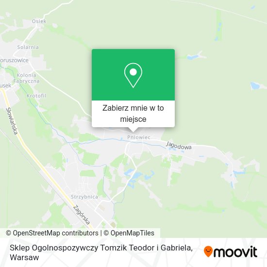 Mapa Sklep Ogolnospozywczy Tomzik Teodor i Gabriela