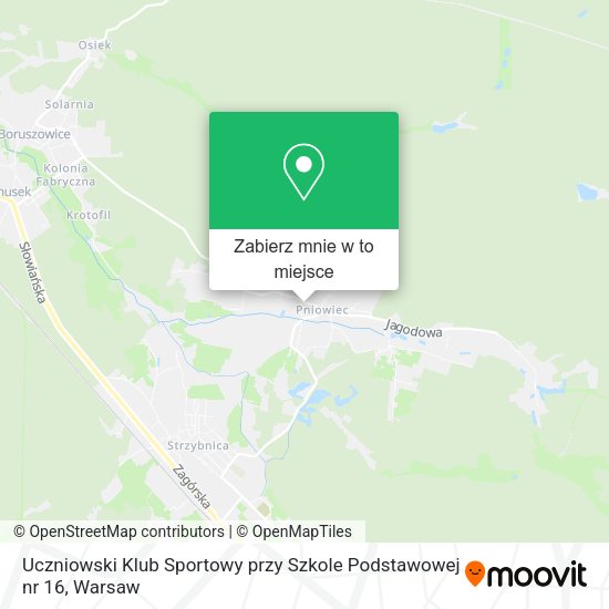 Mapa Uczniowski Klub Sportowy przy Szkole Podstawowej nr 16